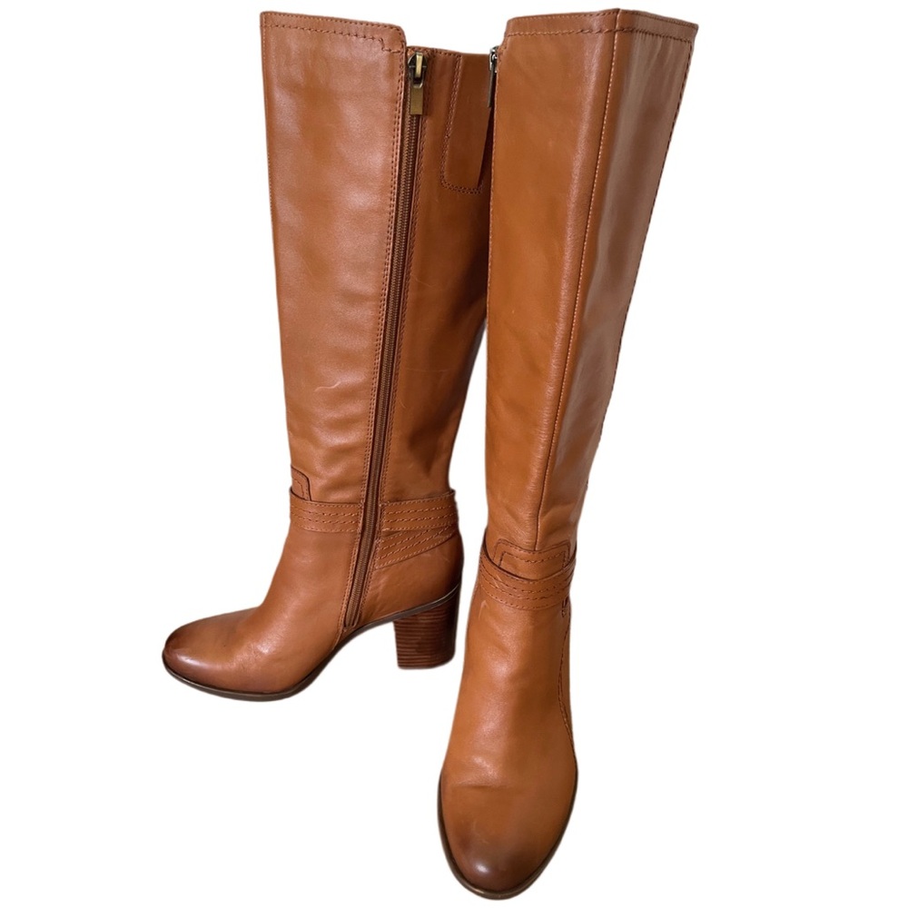 Naturalizer Brown Leather Calf Boots - Picture 3 of 13